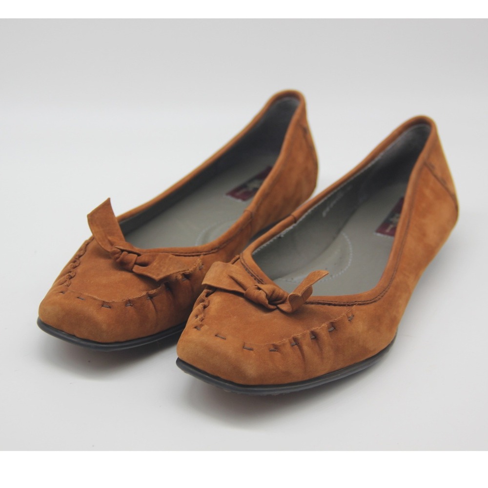 Women's Born Crown "Calyx" Flats in Amber shoes 7 suede leather Loafers Classic